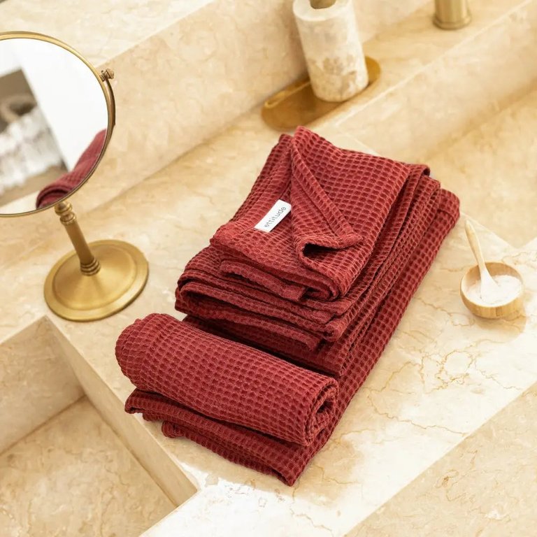 Waffle Towel Set - Sumac