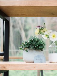 White Colorblock Flower Vase