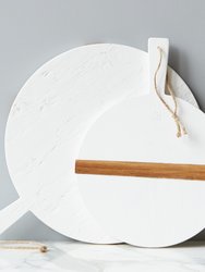 White Round Mod Charcuterie Board, Small