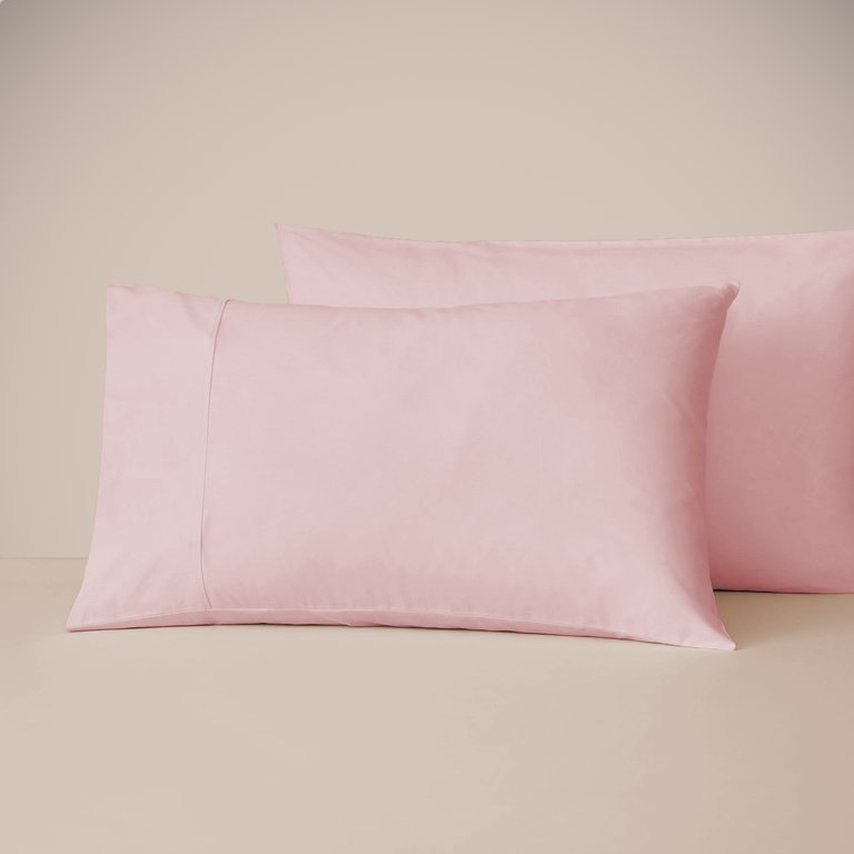 Eucalyptus Silk TENCEL Pillowcase Set - Whisper Pink