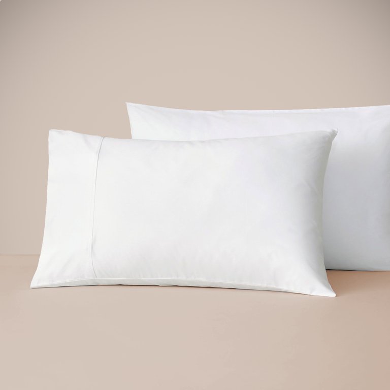 Eucalyptus Silk TENCEL Pillowcase Set - White