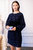 Antonia Dress - Navy Petal Velvet