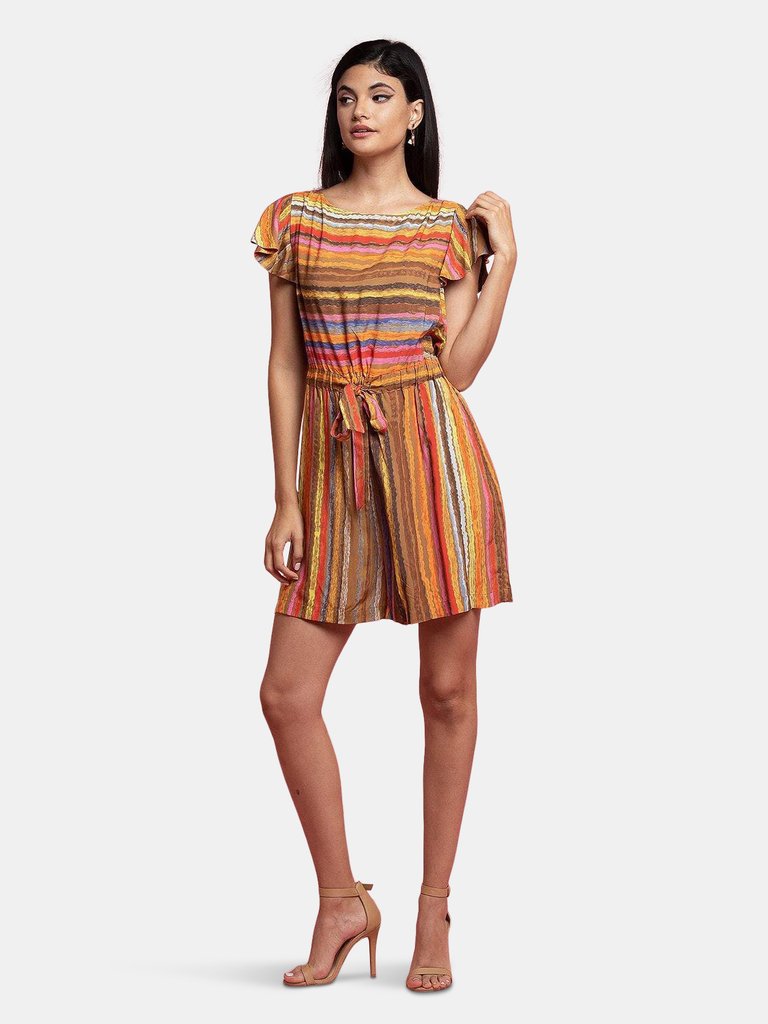 Carnival Multi Striped Romper - Multi Striped