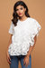 Cleo Asymmetrical Ruffled Overlay Top - White Nights Cutwork Lace