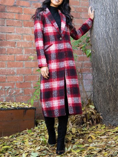 Eva Franco Coco Longline Plaid Coat product