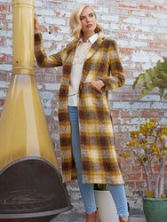 Coco Longline Plaid Coat