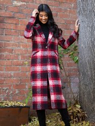 Coco Longline Plaid Coat