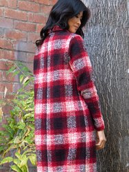 Coco Longline Plaid Coat