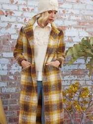 Coco Longline Plaid Coat