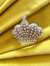 Crown Rhinestone Brooch Pin - White
