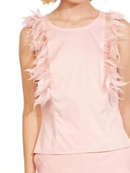 Feather Top - Pink