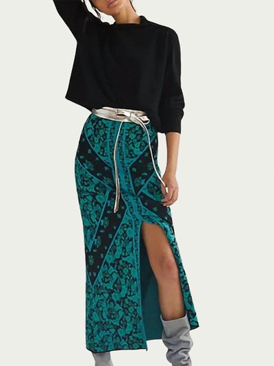 Eva Franco Floral Knit Midi Skirt product