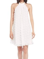 Halter Swing Mini Dress - White Petal