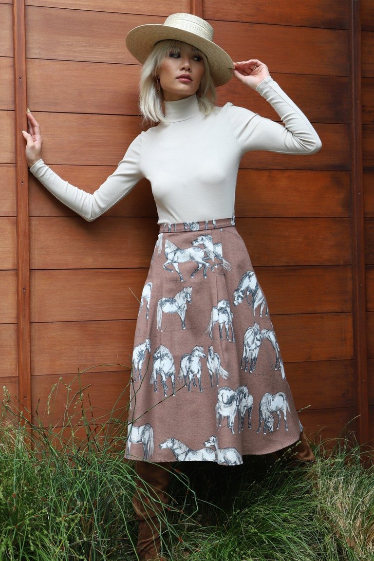 Hay Girl Midi Skirt