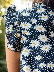 Heidi Top with Daisies - Tunisia