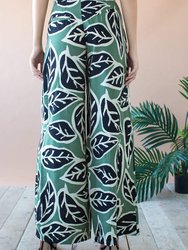 Hepburn High Waist Wide Leg Pant - Sage Leaf