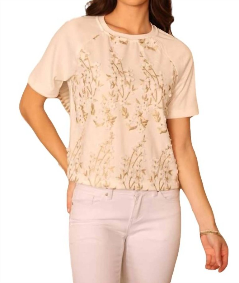 Kylee Short Sleeve Sweatshirt - White Blossom