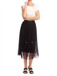 Lila Pearl Tulle Skirt - Black - Black