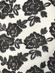 Loma Dress in Black & White Bat Orchid