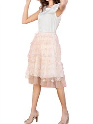 Petal Fluttered Fete Tulle Skirt - Peach