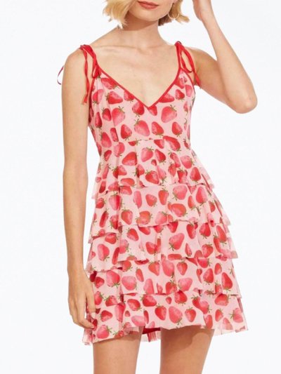 Eva Franco Rada Tiered Mesh Mini Dress In Strawberry Fields product