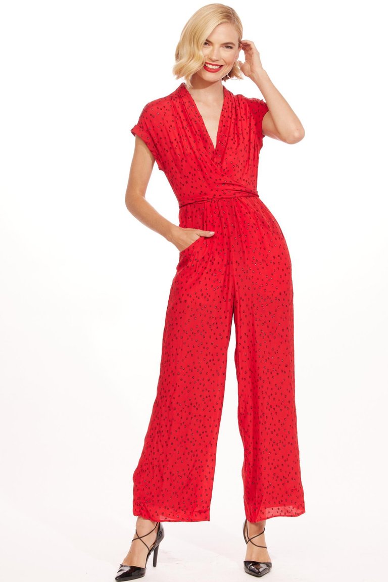 Tate Jumpsuit - Valentine Dot - Valentine dot