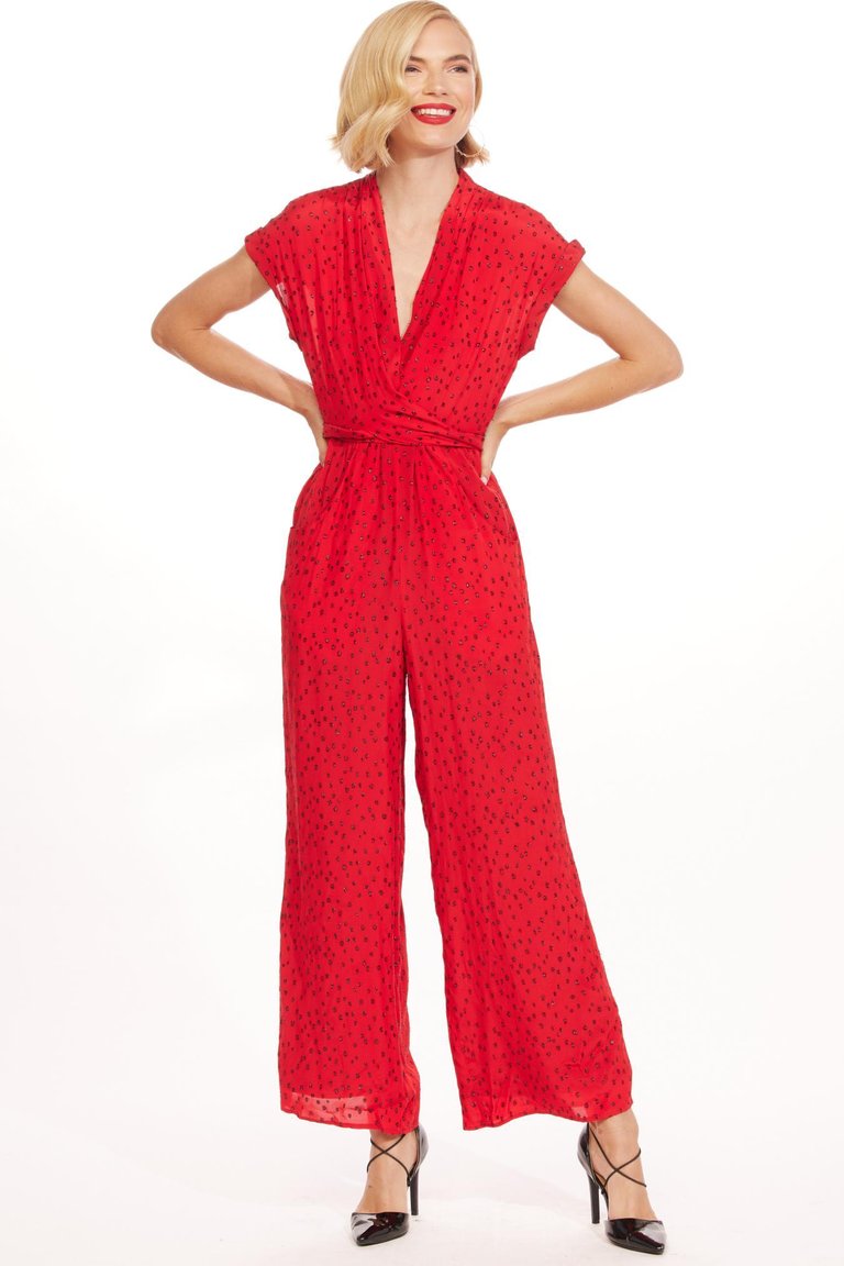 Tate Jumpsuit - Valentine Dot