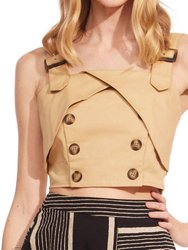 Trench Buttoned Blouse - Cream