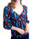 Tropical Sweetheart Blouse - Midnight Jungle