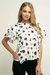 Zoe Top - Black and White Cotton Daisy 3D petal