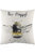 Evans Lichfield Bee Happy Throw Pillow Cover (Black/Yellow/White) (One Size) - Black/Yellow/White