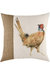 Evans Lichfield Hessian Pheasant Cushion Cover (White/Brown) (30cm x 50cm)