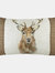 Evans Lichfield Hessian Stag Cushion Cover - White/Brown