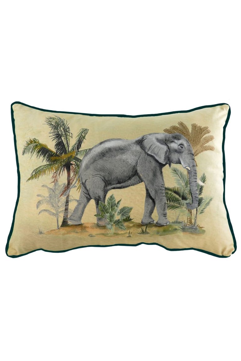 Evans Lichfield Kibale Elephant Throw Pillow Cover (Multicolored) (One Size) - Multicolored