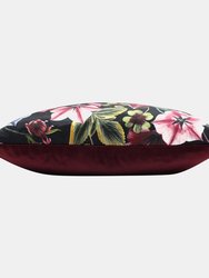 Evans Lichfield Midnight Garden Aquilegia Throw Pillow Cover (Shiraz) (43cm x 43cm)