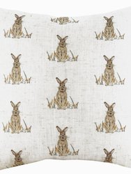 Evans Lichfield Oakwood Hare Repeat Print Cushion Cover (Off White/Brown) (One Size) - Off White/Brown