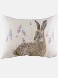 Evans Lichfield Standing Hare Throw Pillow Cover (Multicolored) (43cm x 33cm) - Multicolored