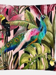 Evans Lichfield Toucan And Peacock Outdoor Cushion Cover (Multicolored) (43cm x 43cm) - Multicolored