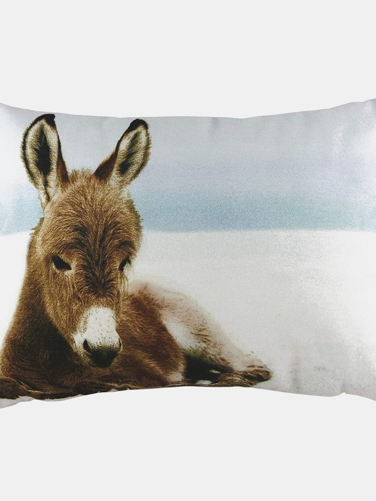 Evans Lichfield Winter Donkey Throw Pillow Cover (Multicolored) (One Size) - Multicolored