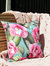 Orchids Outdoor Throw Pillow Cover - Duck Egg Blue - One Size