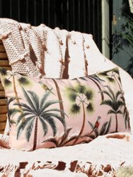 Palm Tree Outdoor Cushion Cover Blush - One Size