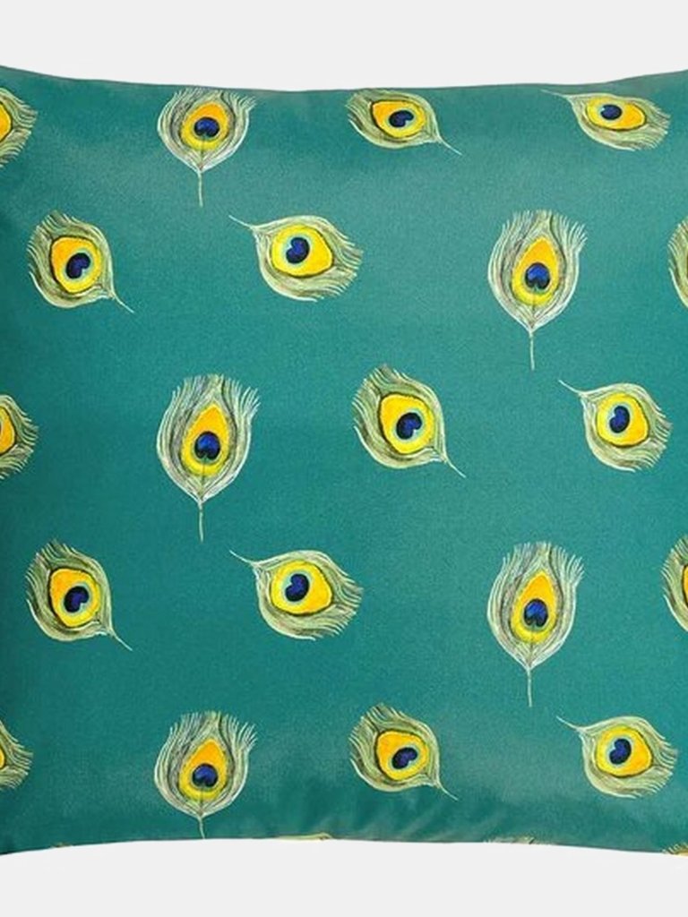 Peacock Throw Pillow Cover - Blush