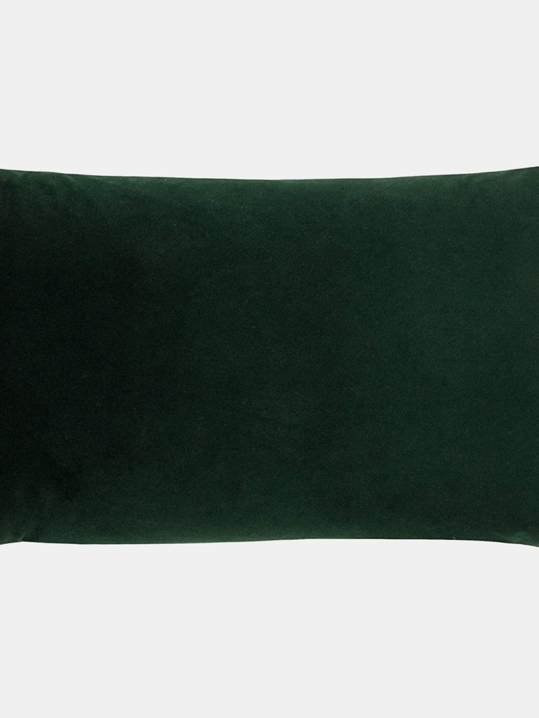 Sunningdale Velvet Rectangular Throw Pillow Cover - Bottle Green - Bottle Green