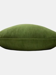 Sunningdale Velvet Rectangular Throw Pillow Cover - Olive