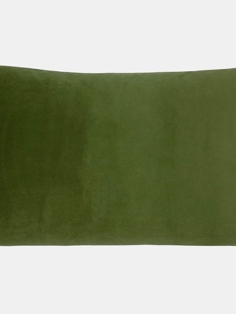 Sunningdale Velvet Rectangular Throw Pillow Cover - Olive - Olive
