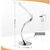 16.34 in. White Stainless Steel Spiral Design LED Table Lamp With Dimmable Touch Button