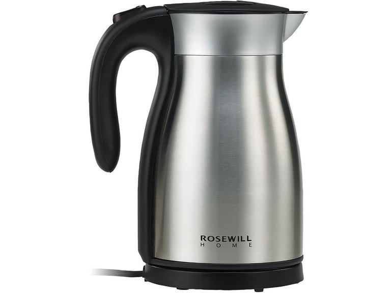 1.7 L Black Stainless Steel Electric Kettle With Double Wall Vacuum Insulated - Black