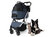 3-in-1 Navy Waterproof Pet Stroller with Removable Carrier, 6 Pocket Organizer & Basket, One-Hand Fold - Navy Blue