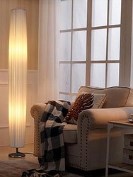 47 in. Floor Lamp with Round Fabric, Base Weighted Section