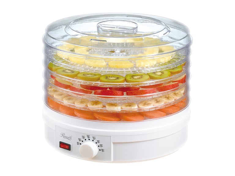 5-Tray Food Dehydrator With Adjustable Thermostat - White - White